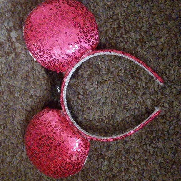 Disney Pink and Black Minnie Mouse Ears - Picture 2 of 2